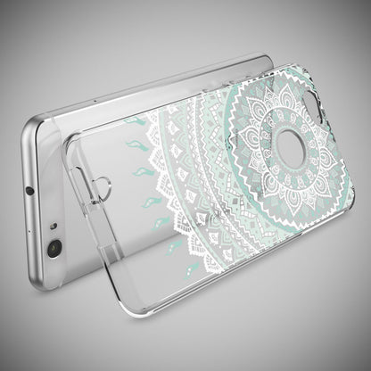 Huawei Nova Handy Hülle von NALIA, Silikon Motiv Case Cover Muster TPU Schutz Mandala Blau Türkis NALIA