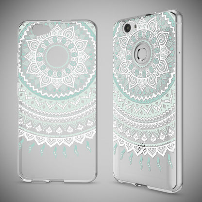 Huawei Nova Handy Hülle von NALIA, Silikon Motiv Case Cover Muster TPU Schutz Mandala Blau Türkis NALIA
