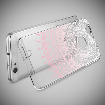 Huawei Nova Handy Hülle von NALIA, Silikon Motiv Case Cover Muster TPU Schutz Mandala Pink NALIA