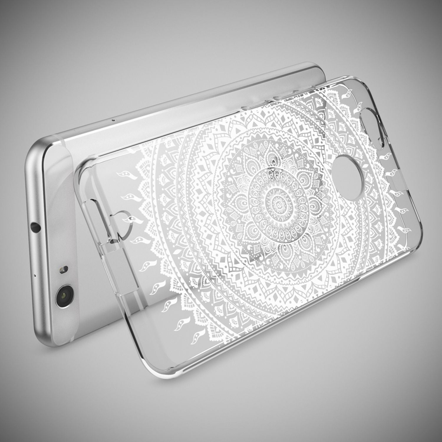 Huawei Nova Handy Hülle von NALIA, Silikon Motiv Case Cover Muster TPU Schutz Mandala Türkis Grün NALIA