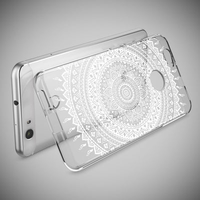 NALIA Handyhülle kompatibel mit Huawei Nova, Slim Silikon Motiv Case Cover Hülle Crystal Schutzhülle Dünn Durchsichtig, Etui Handy-Tasche Back-Cover Smart-Phone Bumper Mandala Türkis Grün NALIA Protective Hülle