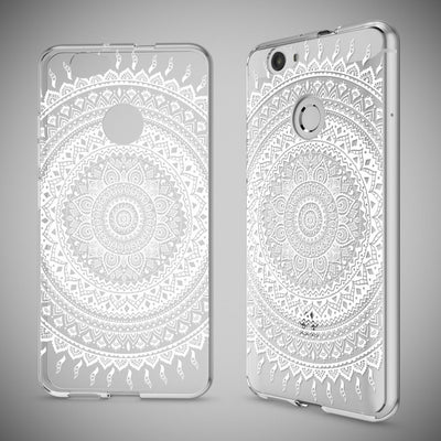 NALIA Handyhülle kompatibel mit Huawei Nova, Slim Silikon Motiv Case Cover Hülle Crystal Schutzhülle Dünn Durchsichtig, Etui Handy-Tasche Back-Cover Smart-Phone Bumper Mandala Türkis Grün NALIA Protective Hülle