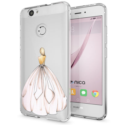 Huawei Nova Handy Hülle von NALIA, Silikon Motiv Case Cover Muster TPU Schutz Mandala Türkis Grün NALIA