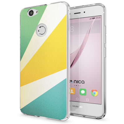 NALIA Handyhülle kompatibel mit Huawei Nova, Slim Silikon Motiv Case Cover Hülle Crystal Schutzhülle Dünn Durchsichtig, Etui Handy-Tasche Back-Cover Smart-Phone Bumper Mandala Türkis Grün NALIA Protective Hülle