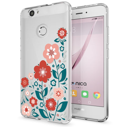 Huawei Nova Handy Hülle von NALIA, Silikon Motiv Case Cover Muster TPU Schutz Spring Flowers NALIA