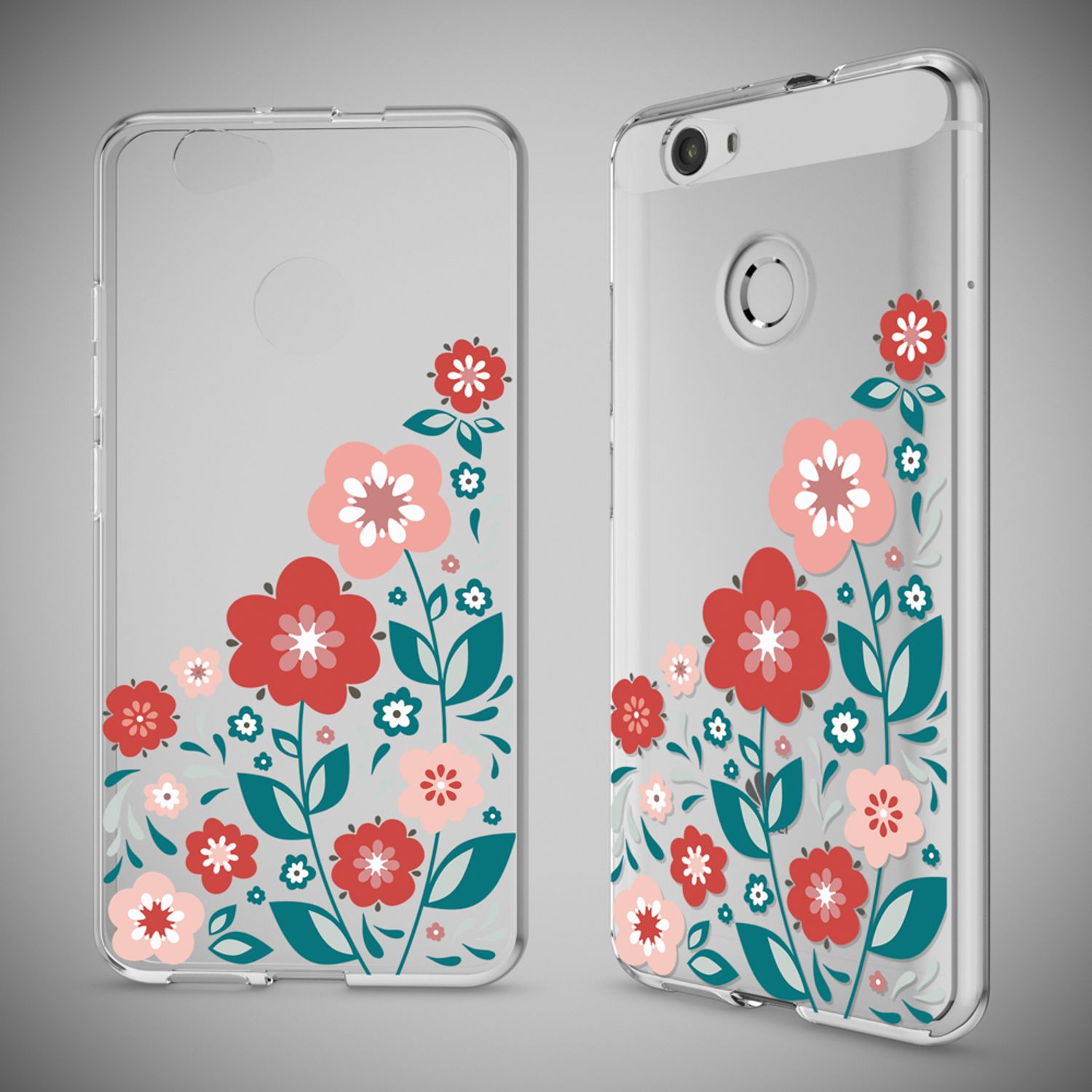 Huawei Nova Handy Hülle von NALIA, Silikon Motiv Case Cover Muster TPU Schutz Spring Flowers NALIA