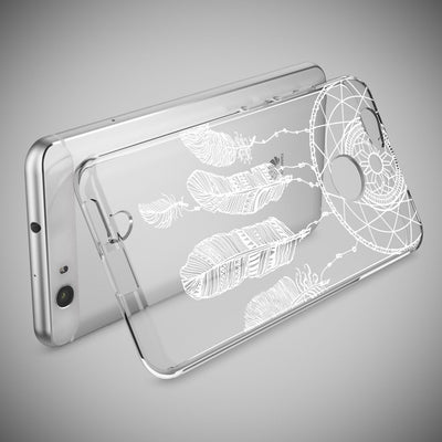 NALIA Handyhülle kompatibel mit Huawei Nova, Slim Silikon Motiv Case Cover Hülle Crystal Schutzhülle Dünn Durchsichtig, Etui Handy-Tasche Back-Cover Smart-Phone Bumper Feathers NALIA Protective Hülle