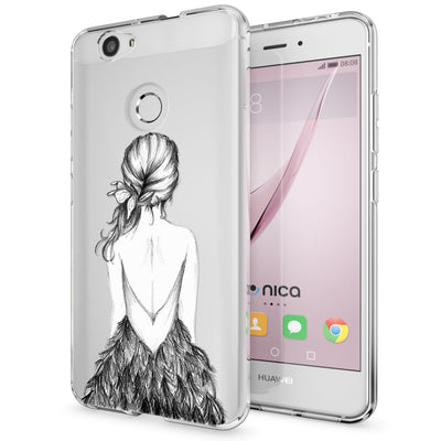 NALIA Handyhülle kompatibel mit Huawei Nova, Slim Silikon Motiv Case Cover Hülle Crystal Schutzhülle Dünn Durchsichtig, Etui Handy-Tasche Back-Cover Smart-Phone Bumper Always Happy NALIA Protective Hülle