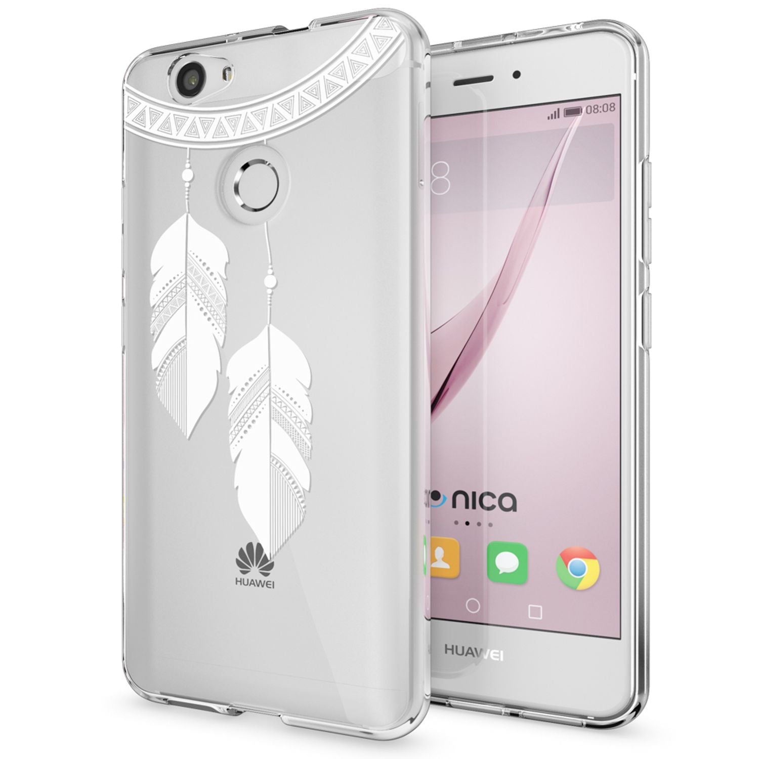 Huawei Nova Handy Hülle von NALIA, Silikon Motiv Case Cover Muster TPU Schutz Butterfly Princess NALIA