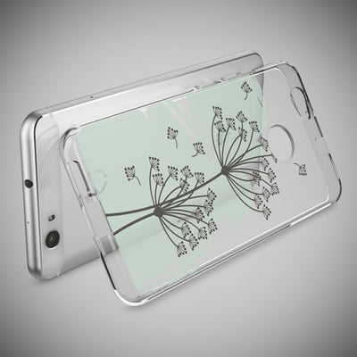 NALIA Handyhülle kompatibel mit Huawei Nova, Slim Silikon Motiv Case Cover Hülle Crystal Schutzhülle Dünn Durchsichtig, Etui Handy-Tasche Back-Cover Smart-Phone Bumper Dandelion Blau NALIA Protective Hülle