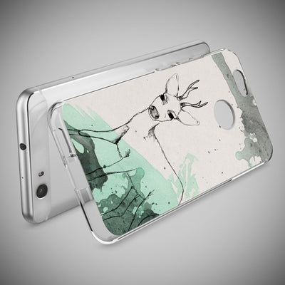NALIA Handyhülle kompatibel mit Huawei Nova, Slim Silikon Motiv Case Cover Hülle Crystal Schutzhülle Dünn Durchsichtig, Etui Handy-Tasche Back-Cover Smart-Phone Bumper Deer NALIA Protective Hülle