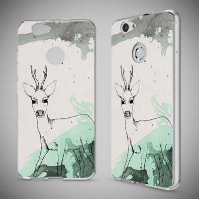 NALIA Handyhülle kompatibel mit Huawei Nova, Slim Silikon Motiv Case Cover Hülle Crystal Schutzhülle Dünn Durchsichtig, Etui Handy-Tasche Back-Cover Smart-Phone Bumper Deer NALIA Protective Hülle