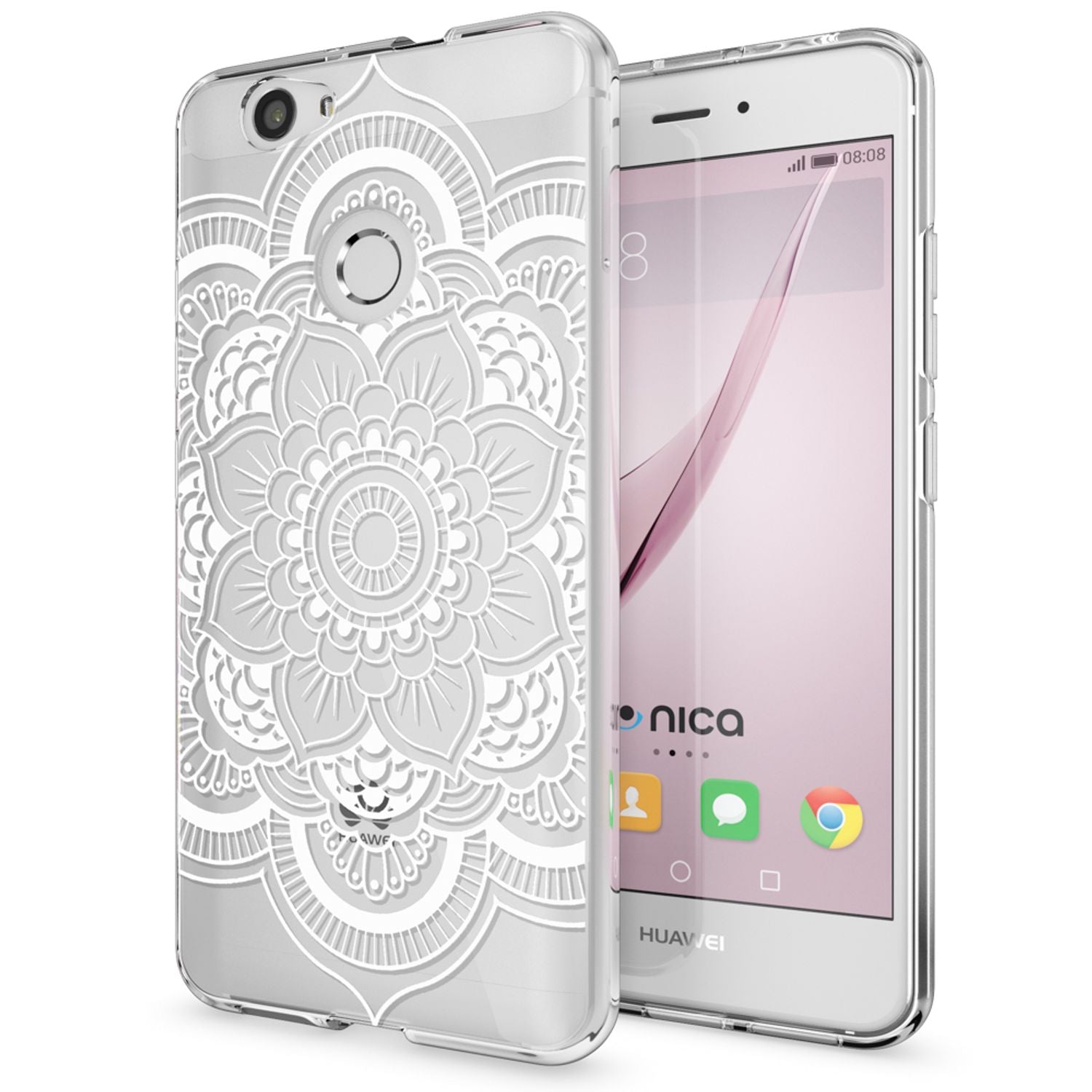 Huawei Nova Handy Hülle von NALIA, Silikon Motiv Case Cover Muster TPU Schutz Pattern Flowers NALIA
