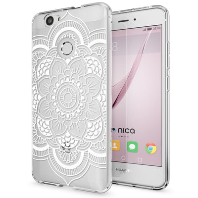 NALIA Handyhülle kompatibel mit Huawei Nova, Slim Silikon Motiv Case Cover Hülle Crystal Schutzhülle Dünn Durchsichtig, Etui Handy-Tasche Back-Cover Smart-Phone Bumper Pattern Flowers NALIA Protective Hülle