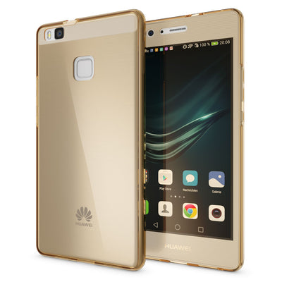 NALIA 360 Grad Handyhülle kompatibel mit Huawei P9 Lite 2016, Full Cover Vorne Hinten Rundum Doppel-Schutz Hülle Dünnes Ganzkörper Case Handy-Tasche Transparenter Displayschutz Rückseite - Gold Default Title NALIA Protective Hülle