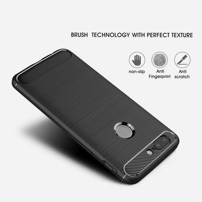 NALIA Silikonhülle für OnePlus 5T – Rutschfest & Matt – VORTEX (Gebürstete Optik & Carbon Design) – Marke aus Berlin Default Title NALIA Protective Hülle