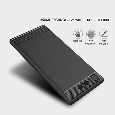 NALIA Silikonhülle für Sony Xperia XZ1 – Rutschfest & Matt – VORTEX (Gebürstete Optik & Carbon Design) – Marke aus Berlin Default Title NALIA Protective Hülle