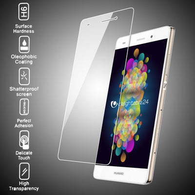 NALIA Schutzglas kompatibel mit Huawei P8 Lite, Full-Cover Displayschutz Handy-Folie, 9H Härte Glas-Schutzfolie Bildschirm-Abdeckung Schutz-Film Phone HD Screen Protector Tempered Glass - Transparent NALIA GlasSchutz