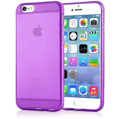 NALIA Handyhülle kompatibel mit iPhone 6 6S, Ultra-Slim Silikon Case Crystal Schutz-Hülle Dünn Durchsichtig, Handy-Tasche Etui Telefon-Schale Back-Cover Thin-Fit Smart-Phone Bumper - Lila Transparent NALIA Transparente Hülle