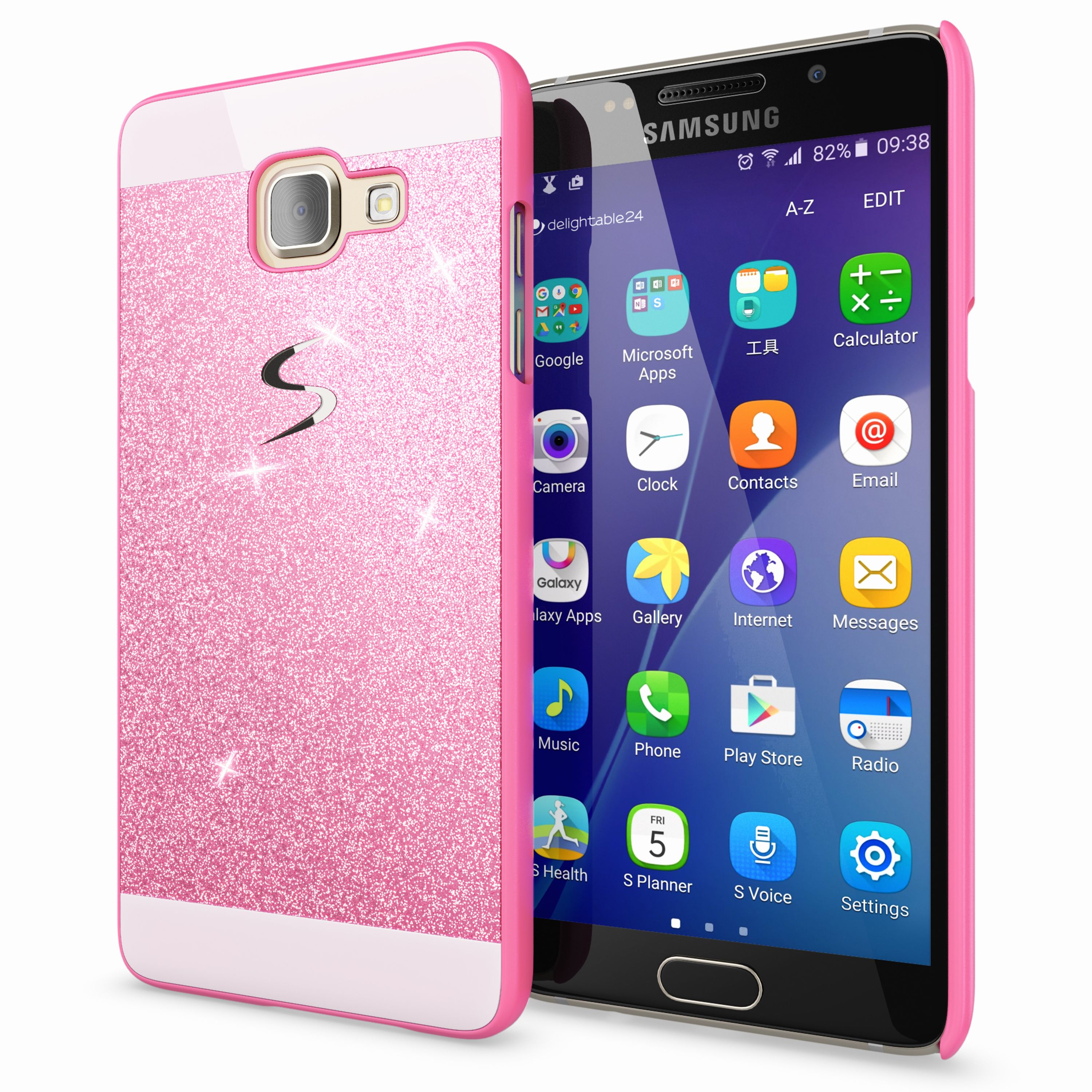 Samsung Galaxy A5 2017 Glitzer Handy Hülle von NALIA, Hard Case Cover Bumper NALIA