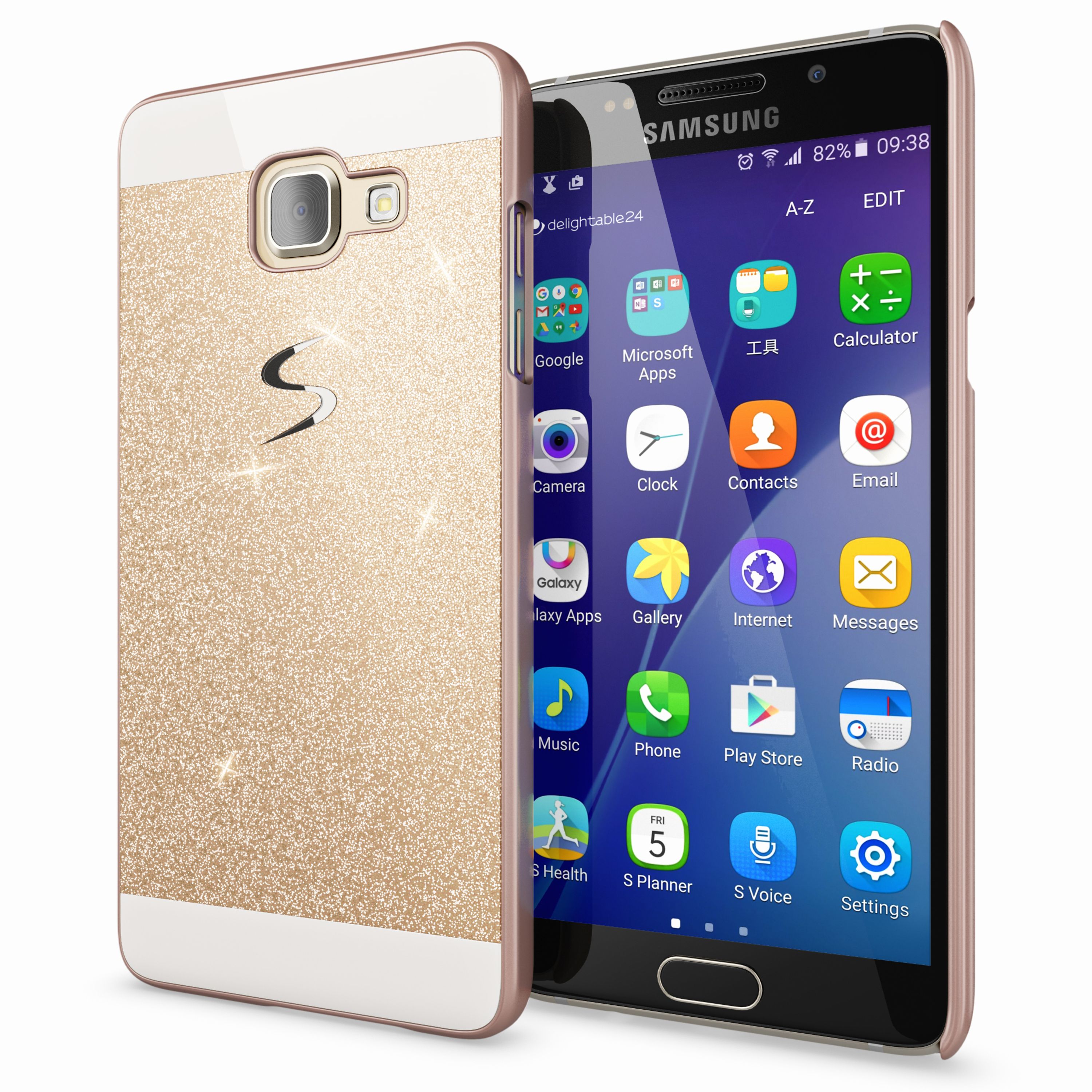 Samsung Galaxy A5 2017 Glitzer Handy Hülle von NALIA, Hard Case Cover Bumper NALIA