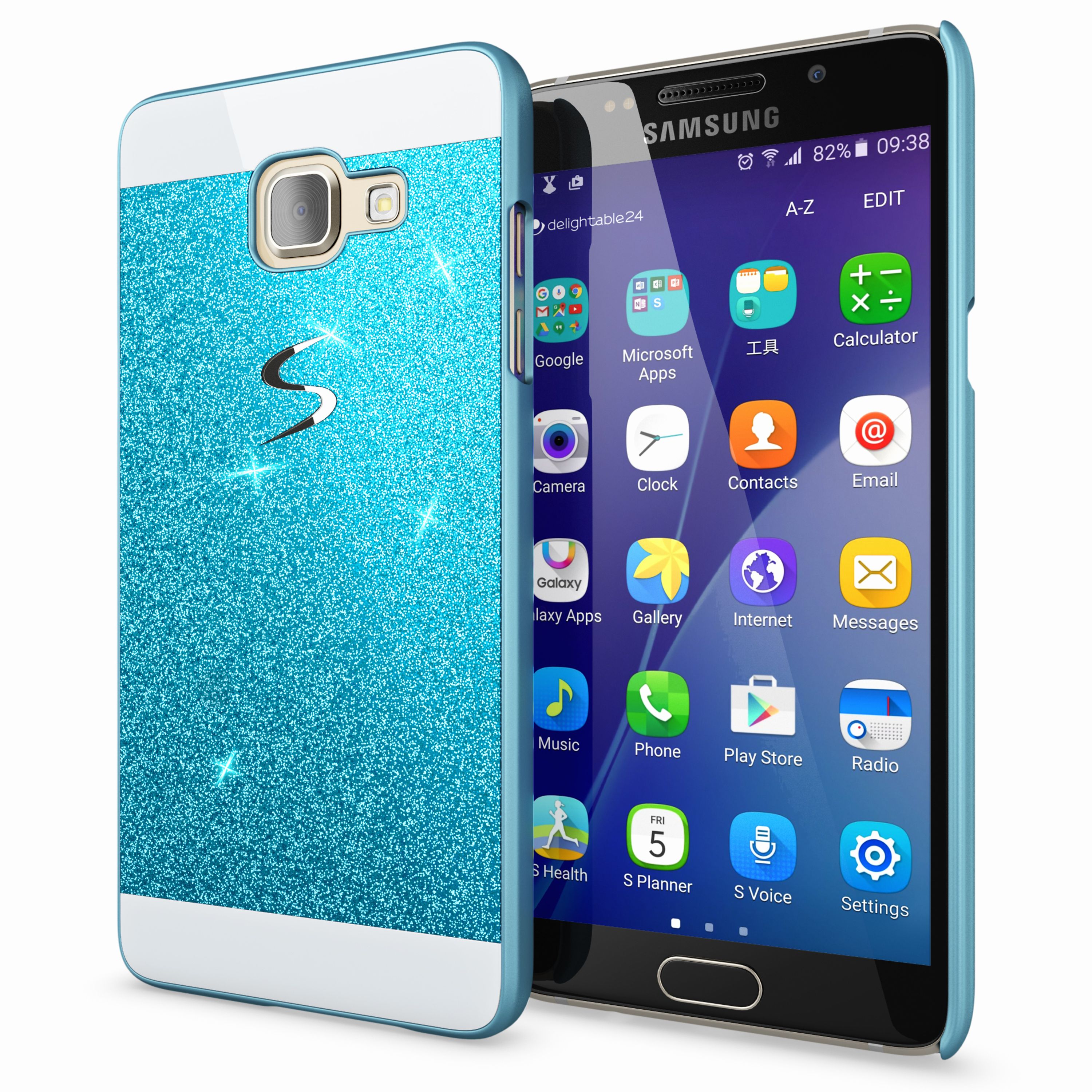 Samsung Galaxy A5 2017 Glitzer Handy Hülle von NALIA, Hard Case Cover Bumper NALIA