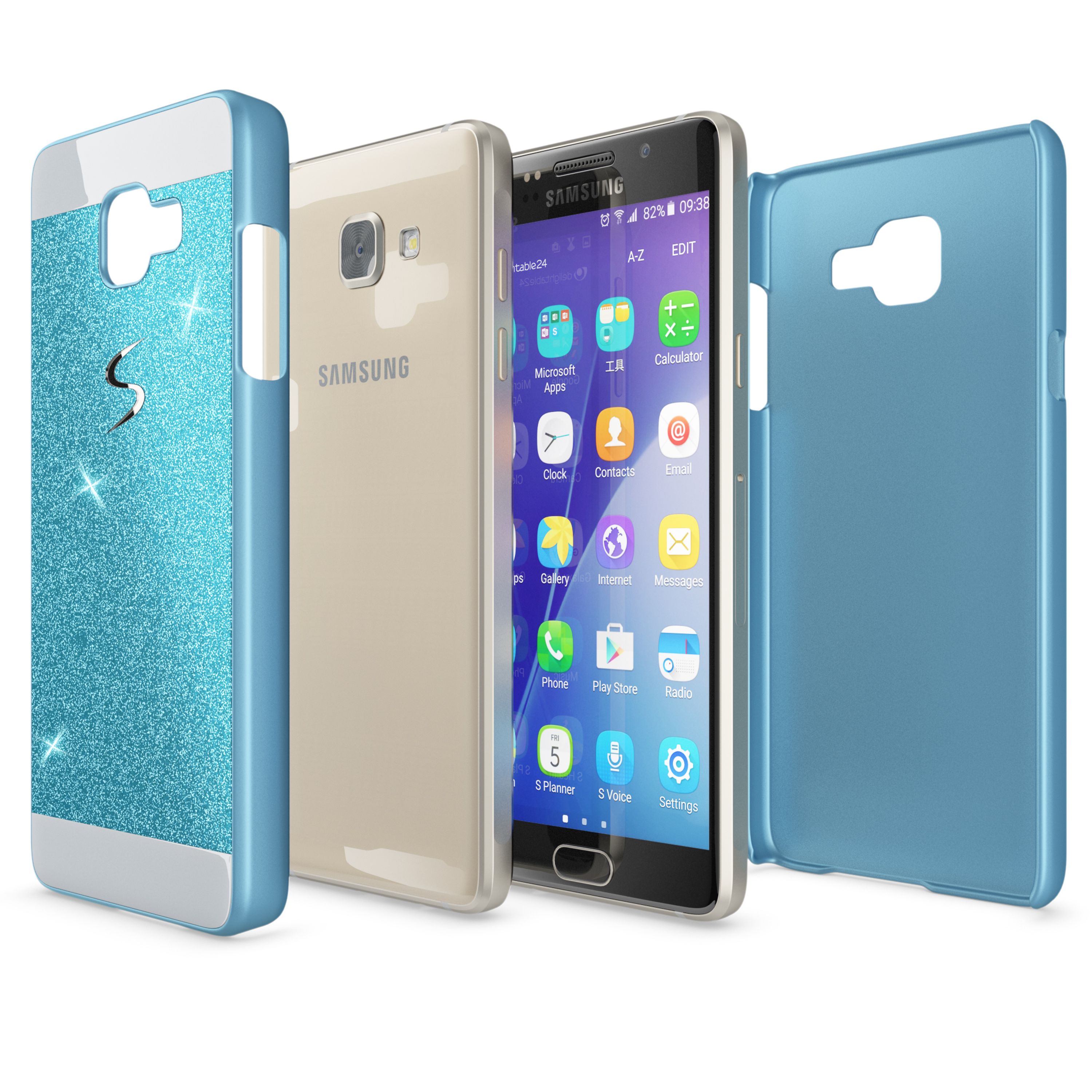 Samsung Galaxy A5 2017 Glitzer Handy Hülle von NALIA, Hard Case Cover Bumper NALIA