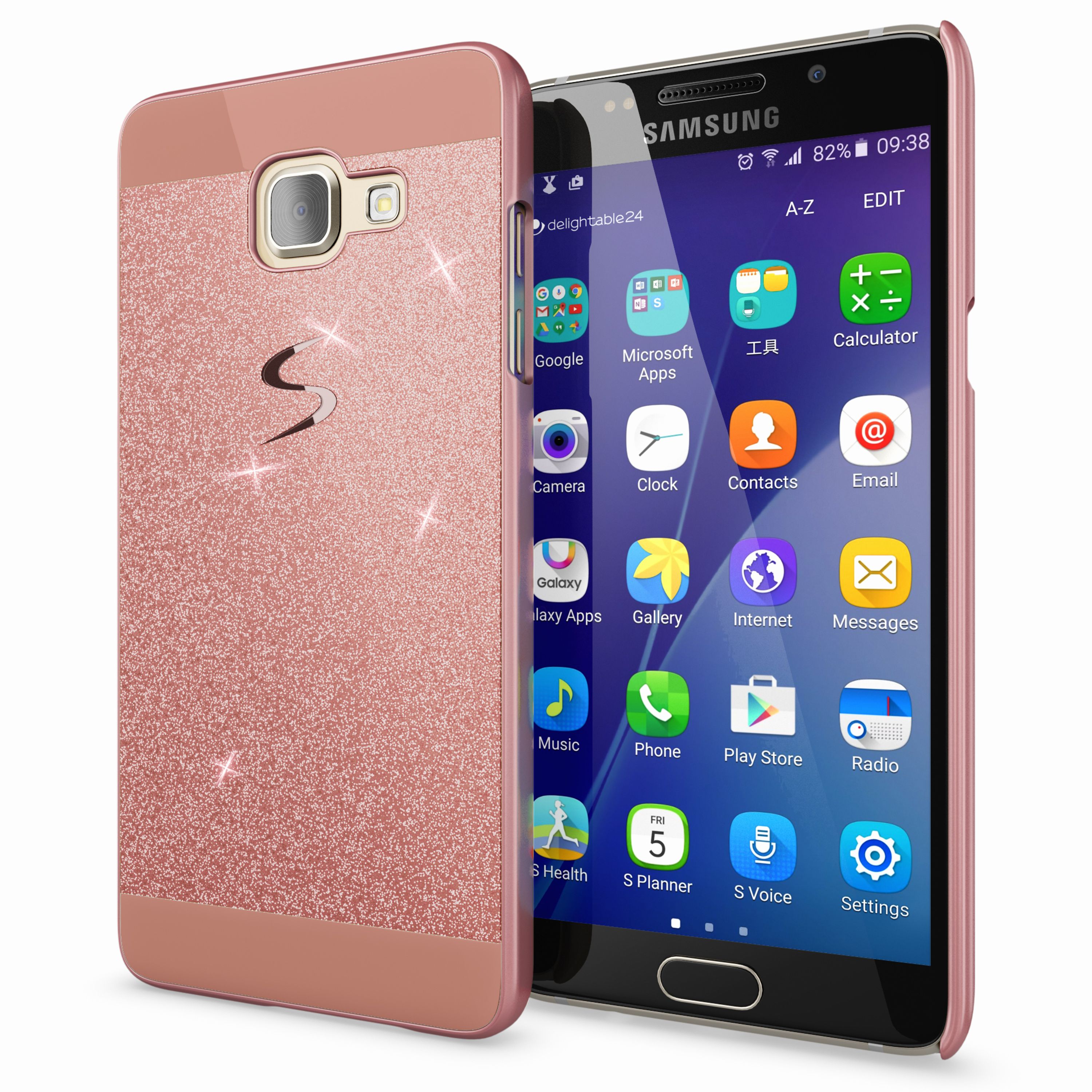 Samsung Galaxy A5 2017 Glitzer Handy Hülle von NALIA, Hard Case Cover Bumper NALIA