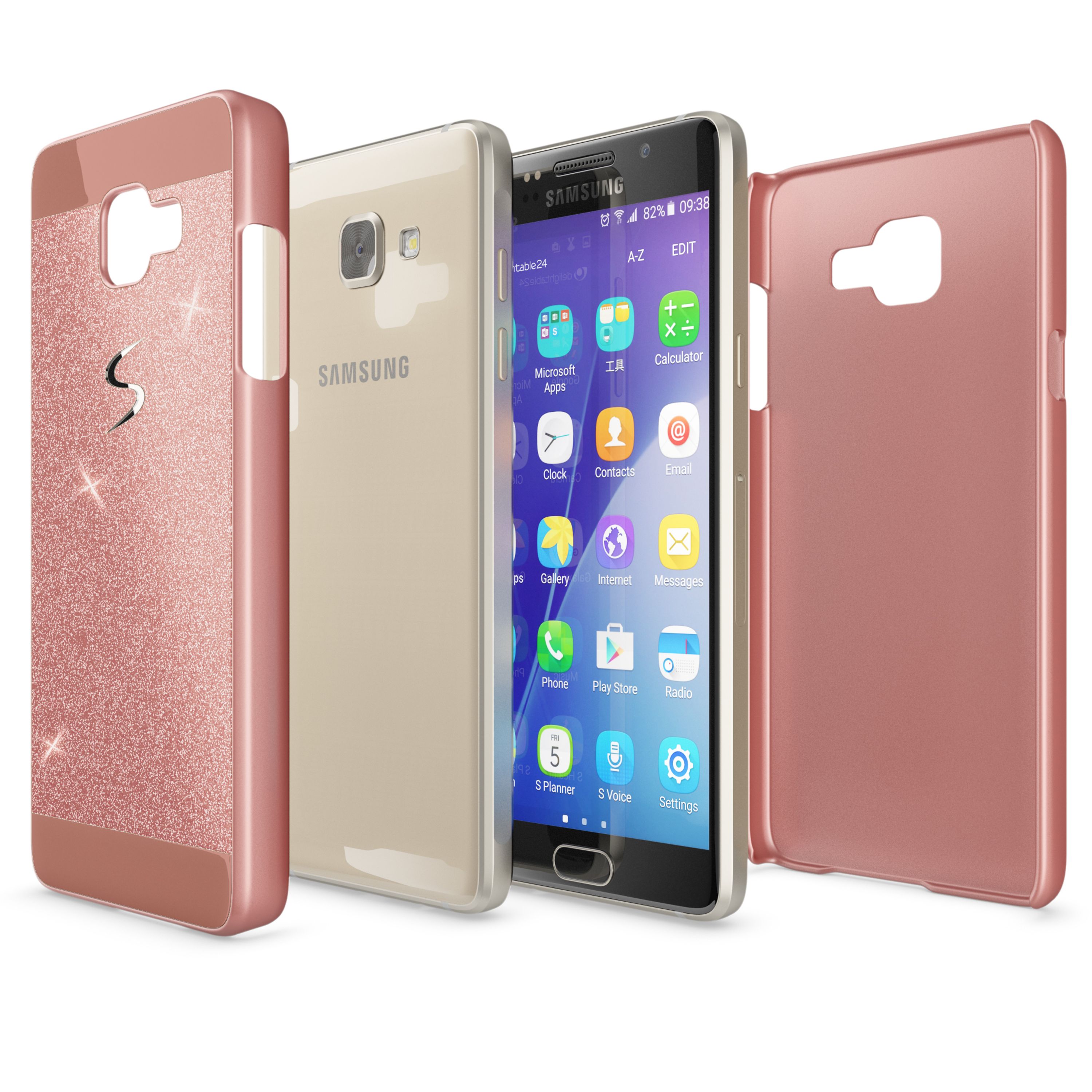 Samsung Galaxy A5 2017 Glitzer Handy Hülle von NALIA, Hard Case Cover Bumper NALIA