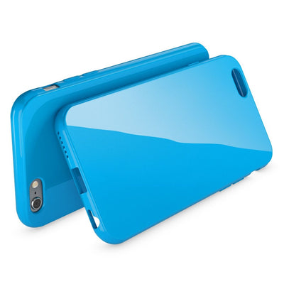 NALIA Handyhülle kompatibel mit iPhone 6 6S, Ultra-Slim TPU Silikon Jelly Case, Dünnes Cover Gummi Schutz-Hülle Skin, Etui Handy-Tasche Telefon-Schale Thin-Fit Back-Cover Smart-Phone Bumper - Blau NALIA SlimFit Hülle