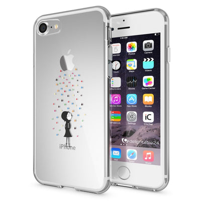 NALIA Handyhülle kompatibel mit iPhone 7, Slim Silikon Motiv Handy-Case Crystal Schutz-Hülle Dünn Durchsichtig, Etui Handy-Tasche Schale Back-Cover Transparent Bumper NALIA Transparente Hülle