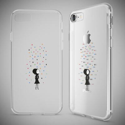 NALIA Handyhülle kompatibel mit iPhone 7, Slim Silikon Motiv Handy-Case Crystal Schutz-Hülle Dünn Durchsichtig, Etui Handy-Tasche Schale Back-Cover Transparent Bumper NALIA Transparente Hülle