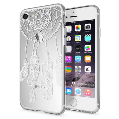 NALIA Handyhülle kompatibel mit iPhone 7, Slim Silikon Motiv Handy-Case Crystal Schutz-Hülle Dünn Durchsichtig, Etui Handy-Tasche Schale Back-Cover Transparent Bumper NALIA Transparente Hülle