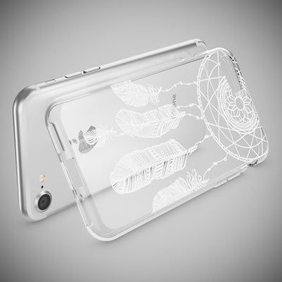 NALIA Handyhülle kompatibel mit iPhone 7, Slim Silikon Motiv Handy-Case Crystal Schutz-Hülle Dünn Durchsichtig, Etui Handy-Tasche Schale Back-Cover Transparent Bumper NALIA Transparente Hülle