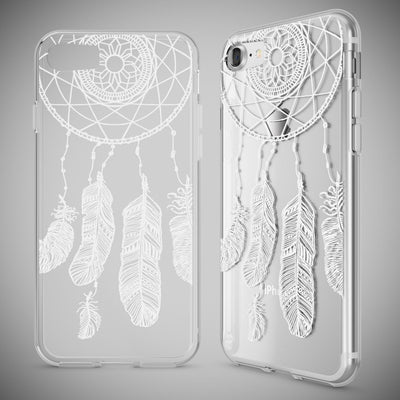NALIA Handyhülle kompatibel mit iPhone 7, Slim Silikon Motiv Handy-Case Crystal Schutz-Hülle Dünn Durchsichtig, Etui Handy-Tasche Schale Back-Cover Transparent Bumper NALIA Transparente Hülle