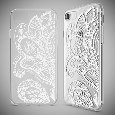 NALIA Handyhülle kompatibel mit iPhone 7, Slim Silikon Motiv Handy-Case Crystal Schutz-Hülle Dünn Durchsichtig, Etui Handy-Tasche Schale Back-Cover Transparent Bumper Butterfly Princess NALIA Transparente Hülle