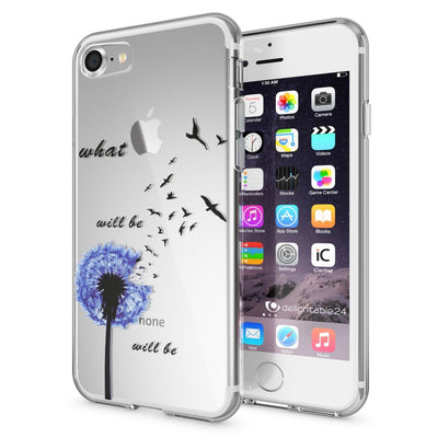 NALIA Handyhülle kompatibel mit iPhone 7, Slim Silikon Motiv Handy-Case Crystal Schutz-Hülle Dünn Durchsichtig, Etui Handy-Tasche Schale Back-Cover Transparent Bumper NALIA Transparente Hülle