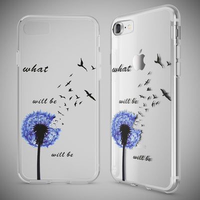 NALIA Handyhülle kompatibel mit iPhone 7, Slim Silikon Motiv Handy-Case Crystal Schutz-Hülle Dünn Durchsichtig, Etui Handy-Tasche Schale Back-Cover Transparent Bumper NALIA Transparente Hülle