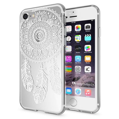 NALIA Handyhülle kompatibel mit iPhone 7, Slim Silikon Motiv Handy-Case Crystal Schutz-Hülle Dünn Durchsichtig, Etui Handy-Tasche Schale Back-Cover Transparent Bumper NALIA Transparente Hülle