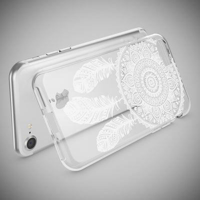NALIA Handyhülle kompatibel mit iPhone 7, Slim Silikon Motiv Handy-Case Crystal Schutz-Hülle Dünn Durchsichtig, Etui Handy-Tasche Schale Back-Cover Transparent Bumper NALIA Transparente Hülle