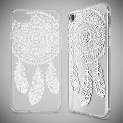 NALIA Handyhülle kompatibel mit iPhone 7, Slim Silikon Motiv Handy-Case Crystal Schutz-Hülle Dünn Durchsichtig, Etui Handy-Tasche Schale Back-Cover Transparent Bumper NALIA Transparente Hülle