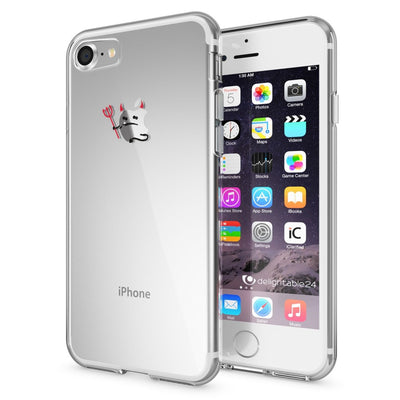 NALIA Handyhülle kompatibel mit iPhone 7, Slim Silikon Motiv Handy-Case Crystal Schutz-Hülle Dünn Durchsichtig, Etui Handy-Tasche Schale Back-Cover Transparent Bumper NALIA Transparente Hülle
