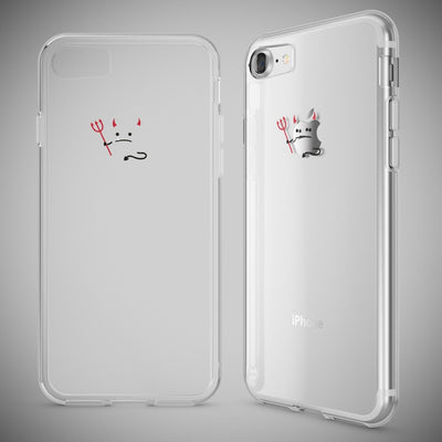 NALIA Handyhülle kompatibel mit iPhone 7, Slim Silikon Motiv Handy-Case Crystal Schutz-Hülle Dünn Durchsichtig, Etui Handy-Tasche Schale Back-Cover Transparent Bumper NALIA Transparente Hülle