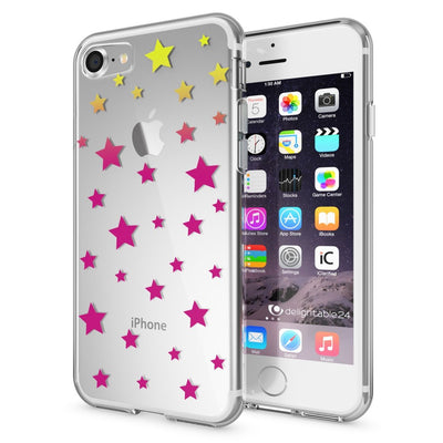 NALIA Handyhülle kompatibel mit iPhone 7, Slim Silikon Motiv Handy-Case Crystal Schutz-Hülle Dünn Durchsichtig, Etui Handy-Tasche Schale Back-Cover Transparent Bumper Indian Pattern NALIA Transparente Hülle