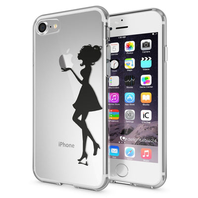 NALIA Handyhülle kompatibel mit iPhone 7, Slim Silikon Motiv Handy-Case Crystal Schutz-Hülle Dünn Durchsichtig, Etui Handy-Tasche Schale Back-Cover Transparent Bumper Spring Flowers NALIA Transparente Hülle