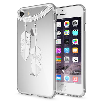 NALIA Handyhülle kompatibel mit iPhone 7, Slim Silikon Motiv Handy-Case Crystal Schutz-Hülle Dünn Durchsichtig, Etui Handy-Tasche Schale Back-Cover Transparent Bumper NALIA Transparente Hülle