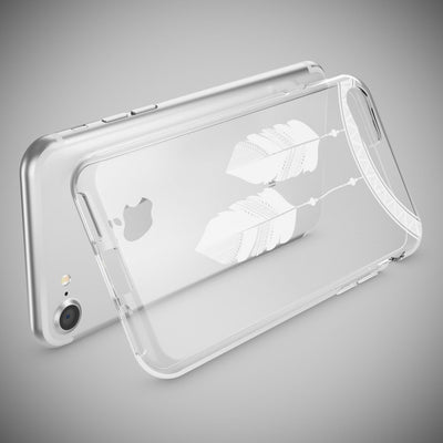 NALIA Handyhülle kompatibel mit iPhone 7, Slim Silikon Motiv Handy-Case Crystal Schutz-Hülle Dünn Durchsichtig, Etui Handy-Tasche Schale Back-Cover Transparent Bumper NALIA Transparente Hülle