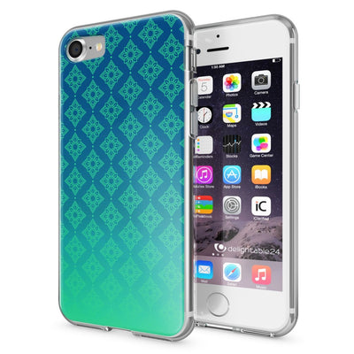 NALIA Handyhülle kompatibel mit iPhone 7, Slim Silikon Motiv Handy-Case Crystal Schutz-Hülle Dünn Durchsichtig, Etui Handy-Tasche Schale Back-Cover Transparent Bumper Royal Ornament NALIA Transparente Hülle