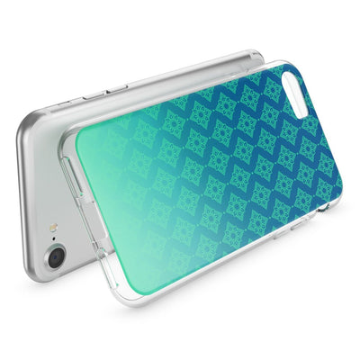 NALIA Handyhülle kompatibel mit iPhone 7, Slim Silikon Motiv Handy-Case Crystal Schutz-Hülle Dünn Durchsichtig, Etui Handy-Tasche Schale Back-Cover Transparent Bumper Royal Ornament NALIA Transparente Hülle