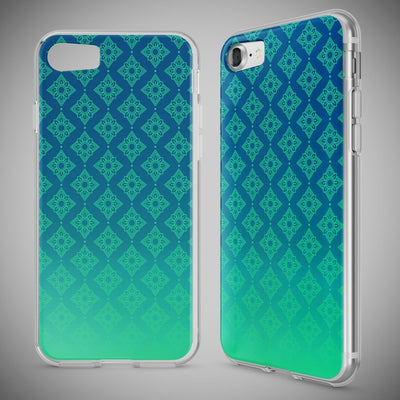 NALIA Handyhülle kompatibel mit iPhone 7, Slim Silikon Motiv Handy-Case Crystal Schutz-Hülle Dünn Durchsichtig, Etui Handy-Tasche Schale Back-Cover Transparent Bumper Royal Ornament NALIA Transparente Hülle